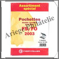 YVERT - FRANCE 2003 - Pochettes Hawid - Ann�e Compl�te (12609)