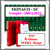MONACO - Jeu SC - 1885 à 2022 - Avec Pochettes + 8 Albums SUPRA Rouge (13810) Yvert et Tellier