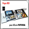Pages FUTURA Plastique Transparent - E2 - 2 Poches : 145x230 mm - Paquet de 5 Pages (1620) Yvert et Tellier