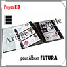Pages FUTURA Plastique Transparent - E3 - 3 Bandes : 90x230 mm - Paquet de 5 Pages (1630) Yvert et Tellier