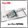 Pages FUTURA Plastique Transparent - C30 - 3 Bandes Verticales : 75x290 mm - Paquet de 5 Pages (1634) Yvert et Tellier
