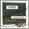 Reliure pour CPA ou CPM - VERTE - Modèle Luxe - VIDE (20041-5) Yvert et Tellier