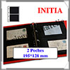 Pages INITIA Plastique Noir - INITIA 2 - 2 Poches : 195x128 mm - Paquet de 10 Pages (24403) Yvert et Tellier