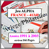 FRANCE - Jeu ALPHA - 1991 à 2003 - Sans Pochettes (41348) Yvert et Tellier