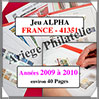 FRANCE - Jeu ALPHA - 2009 à 2010 - Sans Pochettes (41351) Yvert et Tellier