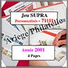FRANCE - Jeu SC - Timbres Personnalisés - Année 2001 - Avec Pochettes (71111) Yvert et Tellier