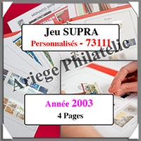 FRANCE - Jeu SC - Timbres Personnaliss - Anne 2003 - Avec Pochettes (73111)