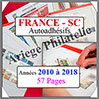 FRANCE - Jeu SC - AUTO-ADHESIFS - Années 2010 à 2018 - 57 Pages - Avec Pochettes (800013) Yvert et Tellier