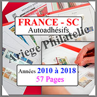 FRANCE - Jeu SC - Autoadhsifs - Annes 2010  2018 - 57 Pages - Avec Pochettes (800013)