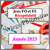 Jeux YVERT et TELLIER - FO et FS - Rcapitulatif - Anne 2023 Yvert et Tellier