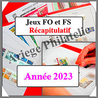 Jeux YVERT et TELLIER - FO et FS - Rcapitulatif - Anne 2023