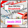 Jeux YVERT et TELLIER - SIGMA - Récapitulatif - Année 2022 Yvert et Tellier