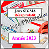 Jeux YVERT et TELLIER - SIGMA - Rcapitulatif - Anne 2023 Yvert et Tellier