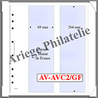 Feuilles AV C2/GF - Feuilles NEUTRES (Paquet de 5) - 2 Bandes pour Carnets Mairie de France 2015 (AVC2GF)