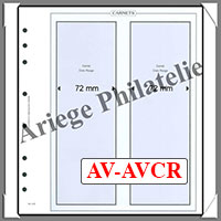 Feuilles AV CR - Feuilles NEUTRES (Paquet de 5) - 2 Bandes pour Carnets (AVCR)