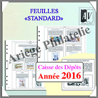 FRANCE - Jeu 2016 - Standard - Bloc CAISSE des DEPOTS - SANS Pochettes (AVSTBF-2016)