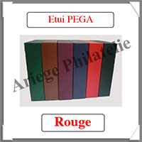 ETUI assorti pour RELIURE PEGA - Couleur : ROUGE (030E-ROUGE)