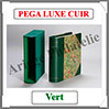 RELIURE PEGA LUXE CUIR 040S - AVEC Etui-- Couleur : VERT (040S-VERT) Crs