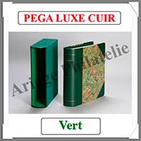 RELIURE PEGA LUXE CUIR 040S - AVEC Etui-- Couleur : VERT (040S-VERT)