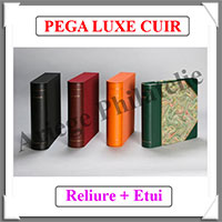 RELIURE PEGA LUXE CUIR 040S - AVEC Etui-- Couleur : BORDEAUX (040S-BORDEAUX)