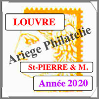 ST-PIERRE et MIQUELON 2020 - Jeu LOUVRE - Timbres Courants et Blocs (FSPM20)