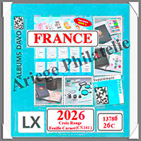 FRANCE 2026 - Carnet Croix-Rouge - AVEC Pochettes 13786-26C)