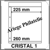 KOSMOS - Feuilles CRISTAL 1 - TRANSPARENTES - 1 Poche : 225*260 mm - Paquet de 5 Feuilles (CRISTAL1)