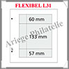 FLEXIBEL - Feuilles L 31 - 3 Bandes TRANSPARENTES : 60, 133 et 57*190 mm - Paquet de 5 Feuilles (FLEXIBEL L31) Davo