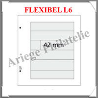 FLEXIBEL - Feuilles L 6 - 6 Bandes TRANSPARENTES : 42*190 mm - Paquet de 5 Feuilles (FLEXIBEL L6)