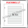 FLEXIBEL - Feuilles L 7 - 7 Bandes TRANSPARENTES : 36*190 mm - Paquet de 5 Feuilles (FLEXIBEL L7) Davo