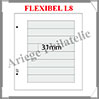 FLEXIBEL - Feuilles L 8 - 8 Bandes TRANSPARENTES : 31*190 mm - Paquet de 5 Feuilles (FLEXIBEL L8) Davo