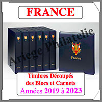 FRANCE Luxe - Album Timbres Dcoups des Blocs et Carnets - 2019  2023 - AVEC Pochettes (FR-ALB-1B-3)