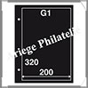 GAINES FDC G1 - 1 Poche NOIRE (Recto-Verso) : 200*320 mm - Paquet de 10 Gaines (GAINES G1) Davo