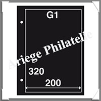 GAINES FDC G1 - 1 Poche NOIRE (Recto-Verso) : 200*320 mm - Paquet de 10 Gaines (GAINES G1)