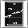 GAINES FDC G3 - 3 Poches NOIRES (Recto-Verso) : 200*105 mm - Paquet de 10 Gaines (GAINES G3) Davo