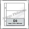 GAINES D3 - 3 Poches TRANSPARENTES : 210*98 mm - Paquet de 10 Gaines (GAINES D3) Davo