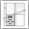 GAINES D4 - 4 Poches TRANSPARENTES : 108*148 mm - Paquet de 10 Gaines (GAINES D4) Davo