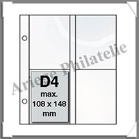 GAINES D4 - 4 Poches TRANSPARENTES : 108*148 mm - Paquet de 10 Gaines (GAINES D4)