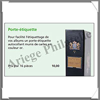 PORTE ETIQUETTE Autocollant - Avec Carte Dore - Lot de 16 Pices (PORTE-ETIQ)