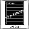 KOSMOS - Feuilles UNIC 8 - NOIRE - 8 Bandes : 31*260 mm - Paquet de 5 Feuilles (UNIC 8) Davo