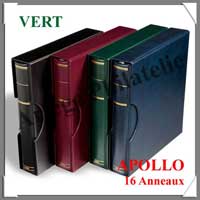 Reliure  APOLLO - DE (16 Anneaux) -  VERT - Avec ETUI (326305 ou RBAPSETG)