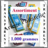 HAWID Assortiment de 490 Bandes TRANSPARENTES : 1.000 grammes (366378)