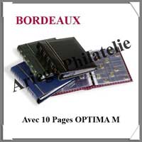 Album OPTIMA Classic avec ETUI - BORDEAUX - 10 Feuilles OPTIMA M assorties - Pour Monnaies (331276  ou CLASMKAR)