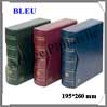 ALBUM Classic + ETUI - BLEU ROI - 200 FDC : 195x130 mm (333112 ou CLFDC6KABL) Leuchtturm