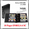 Reliure GRANDE Classic + Etui - NOIR - Acvec 10 Pages OMEGA 6 SC (348037 ou CLGRSETOM6SC-S) Leuchtturm