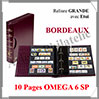 Reliure GRANDE Classic + Etui - BORDEAUX - Acvec 10 Pages OMEGA 6 SP (348042 ou CLGRSETOM6SP-R) Leuchtturm