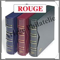 Reliure NUMIS CLASSIC - AVEC Etui assorti - ROUGE - Reliure Vide (312262 ou CLNUMSETR)