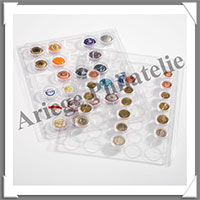 Pages GRANDE ENCAP - 40 Cases - 5 Sries CAPSULES 'EURO' - Set de 2 Pages Transparentes (327928 ou ENCAPEURO)