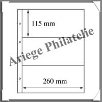 Feuilles FOLIO 3C - TRANSPARENTES - 3 Bandes (309014 ou FOLIO3C)