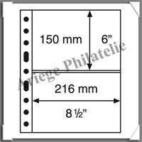 Feuilles GRANDE 2C - TRANSPARENTES - 2 Poches  (336439 ou GRANDE2C)